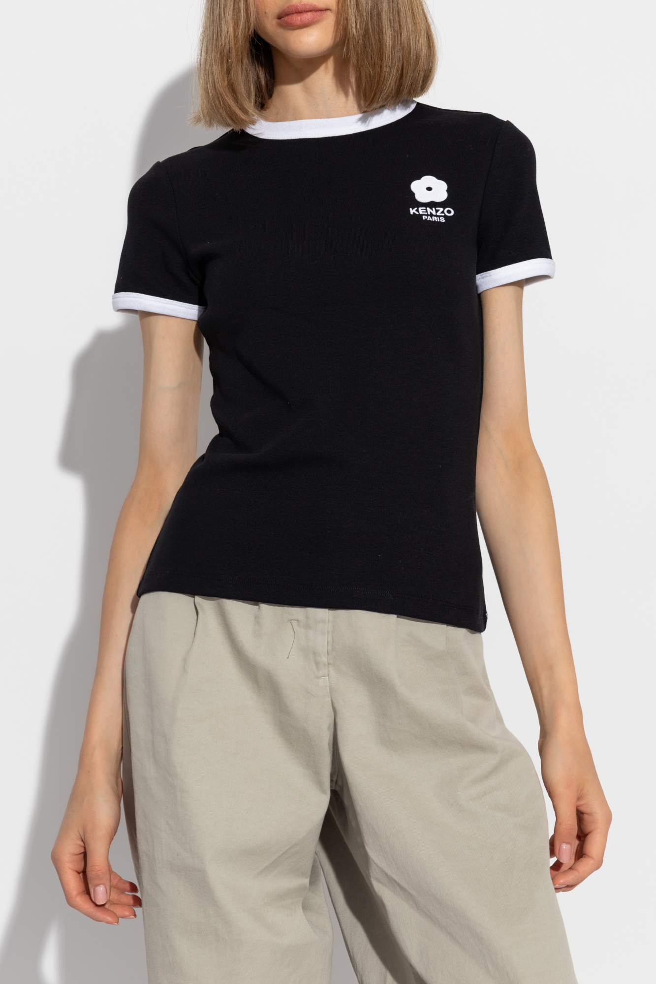 Black T shirt with logo Kenzo Vitkac Canada